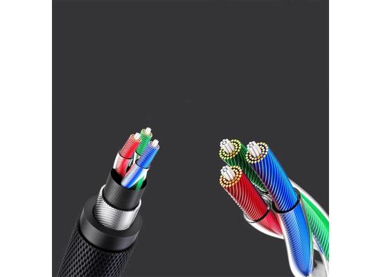 UGREEN AV183 3.5mm Aux Audio Cable (1m) – Premium Nylon Braided | Hi-Fi Sound | Gray | 10648